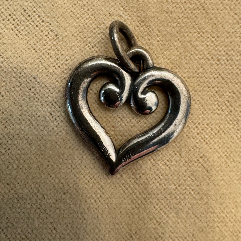 James Avery Silver Heart Brooch